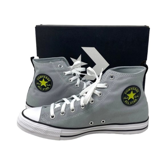 Converse Chuck Taylor Sneakers Casual High Top Gray Canvas Shoes Men’s 172016C - Picture 6 of 8